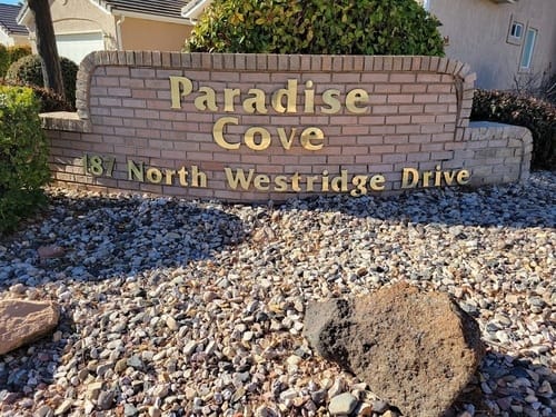 Neighborhood entrance sign